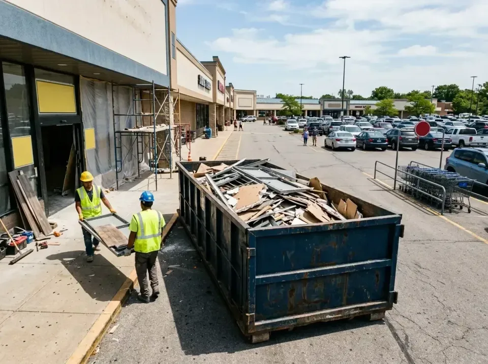 retail-store-renovation-debris-003 — frequently asked questions, Roll-off Dumpster Rentals in Grain Valley, MO